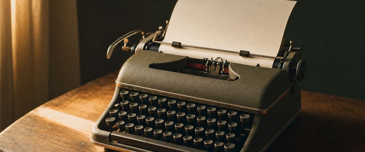 An open notebook with a fountain pen and coffee, choosing words with care